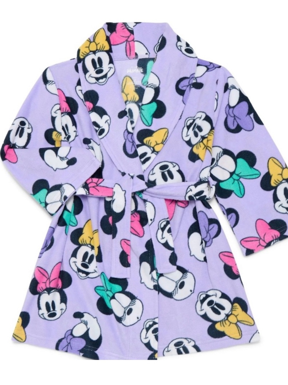 Minnie Mouse Toddler Girls Fleece Bathrobe Pajamas Size 6 / 6X